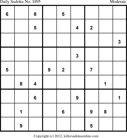 Killer Sudoku for 5/11/2013