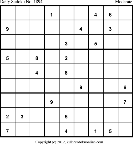 Killer Sudoku for 5/10/2013