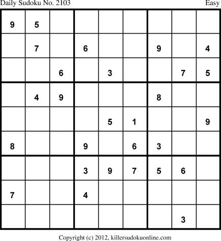 Killer Sudoku for 12/5/2013