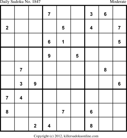 Killer Sudoku for 3/24/2013