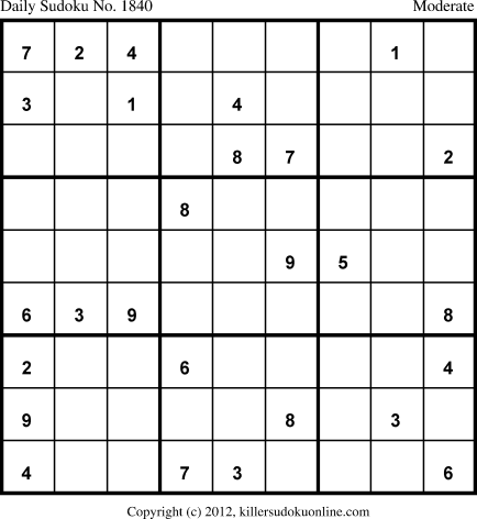 Killer Sudoku for 3/17/2013