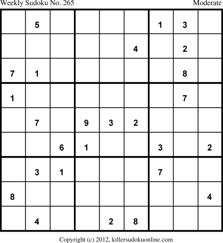 Killer Sudoku for 4/1/2013