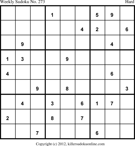 Killer Sudoku for 5/27/2013