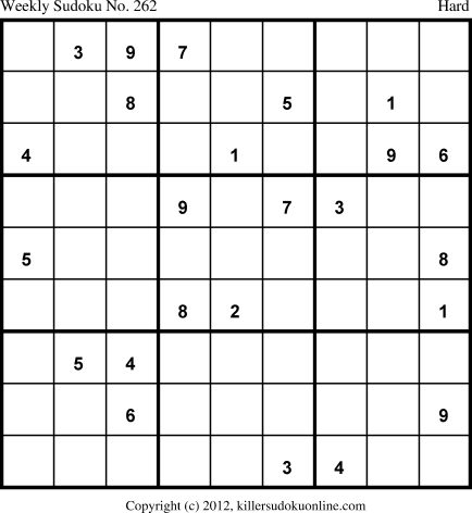 Killer Sudoku for 3/11/2013