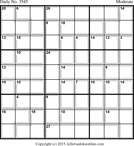 Killer Sudoku for 9/2/2015