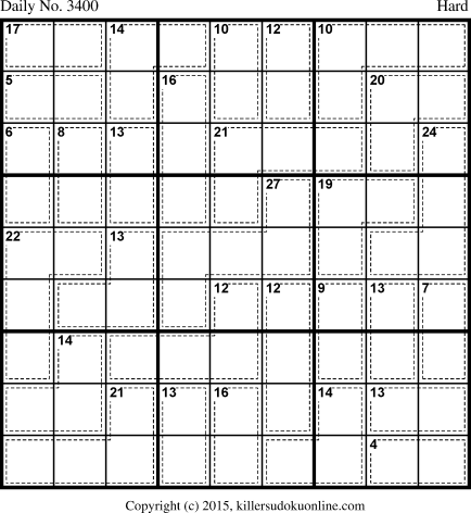 Killer Sudoku for 4/10/2015