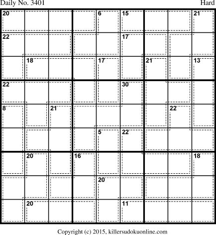 Killer Sudoku for 4/11/2015