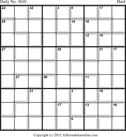 Killer Sudoku for 11/6/2015