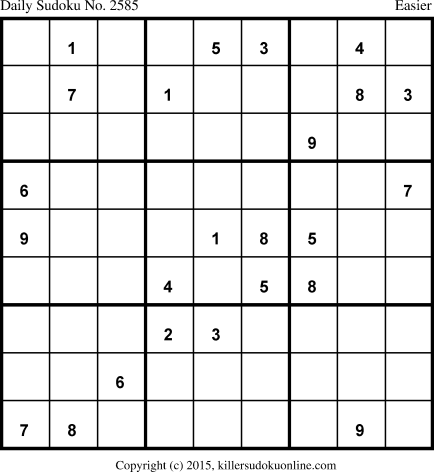 Killer Sudoku for 4/1/2015