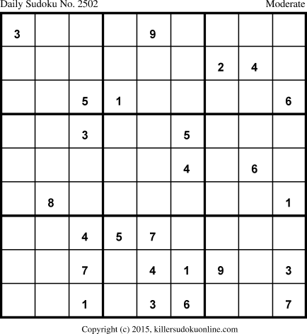 Killer Sudoku for 1/8/2015
