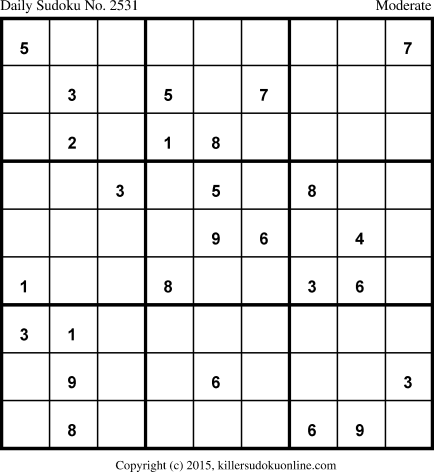 Killer Sudoku for 2/6/2015