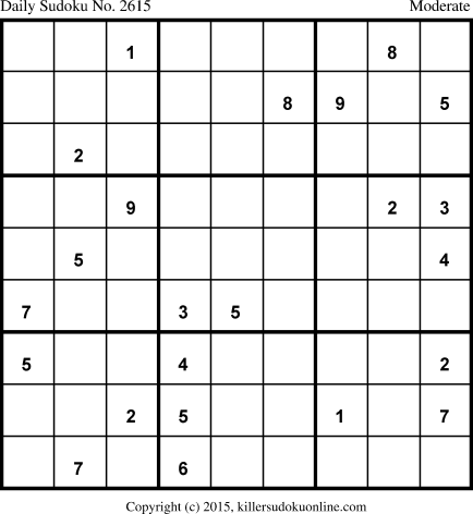 Killer Sudoku for 5/1/2015