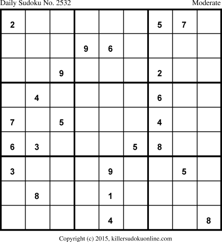 Killer Sudoku for 2/7/2015