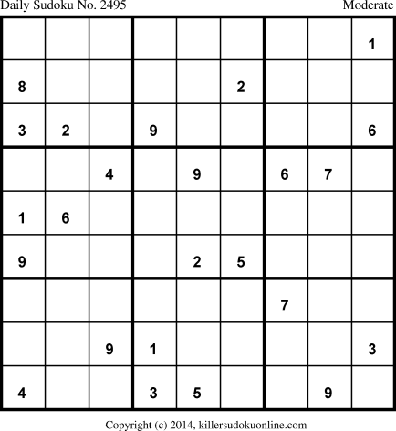 Killer Sudoku for 1/1/2015