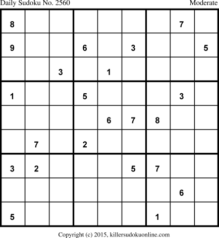 Killer Sudoku for 3/7/2015