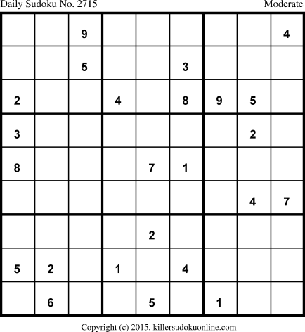 Killer Sudoku for 8/9/2015
