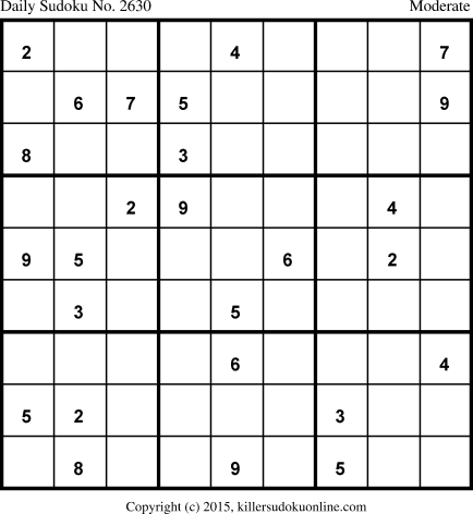 Killer Sudoku for 5/16/2015