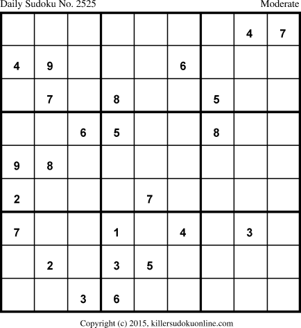 Killer Sudoku for 1/31/2015