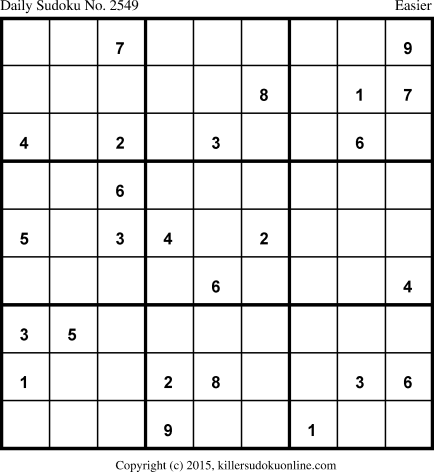 Killer Sudoku for 2/24/2015