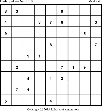 Killer Sudoku for 1/16/2015