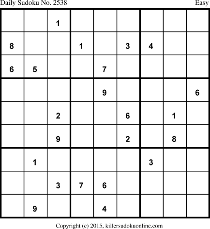 Killer Sudoku for 2/13/2015