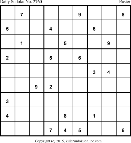 Killer Sudoku for 9/23/2015