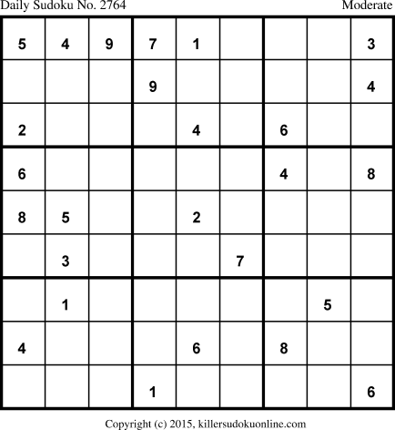 Killer Sudoku for 9/27/2015