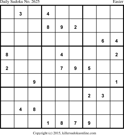 Killer Sudoku for 5/11/2015