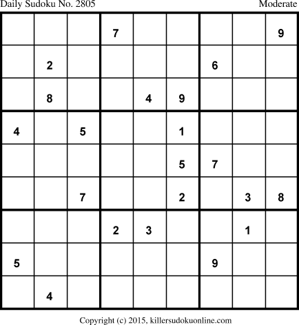 Killer Sudoku for 11/7/2015