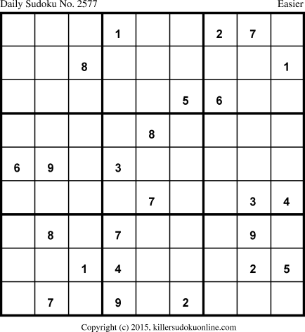 Killer Sudoku for 3/24/2015