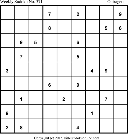 Killer Sudoku for 4/13/2015