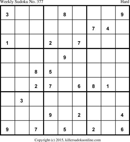 Killer Sudoku for 5/25/2015