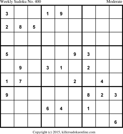 Killer Sudoku for 11/2/2015