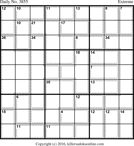 Killer Sudoku for 7/8/2016