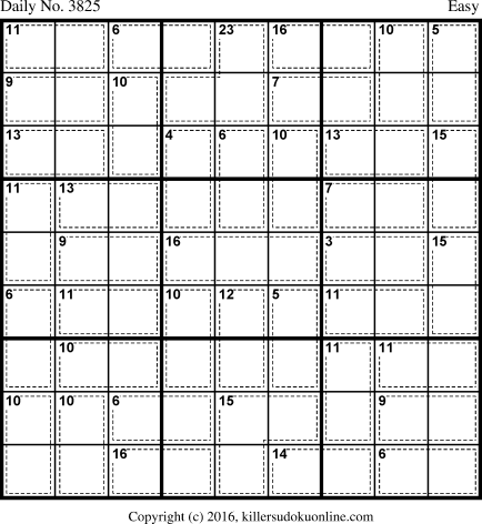 Killer Sudoku for 6/8/2016