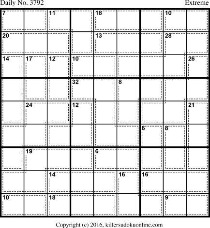 Killer Sudoku for 5/6/2016