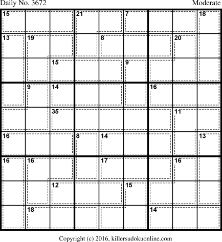Killer Sudoku for 1/7/2016