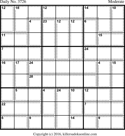 Killer Sudoku for 3/1/2016