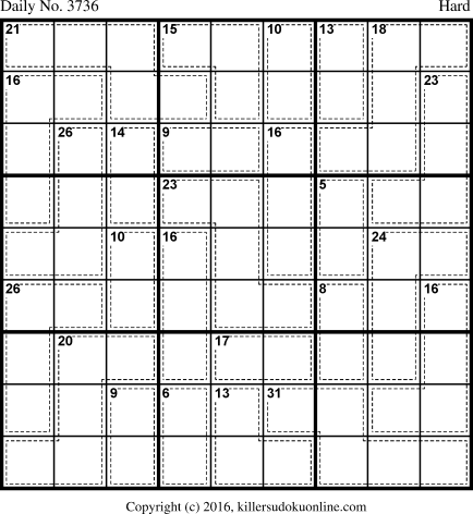Killer Sudoku for 3/11/2016