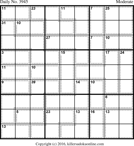 Killer Sudoku for 10/6/2016