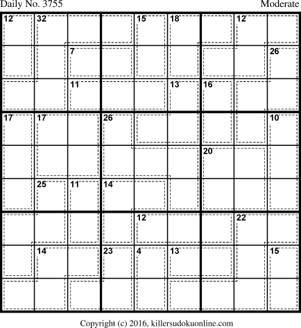 Killer Sudoku for 3/30/2016