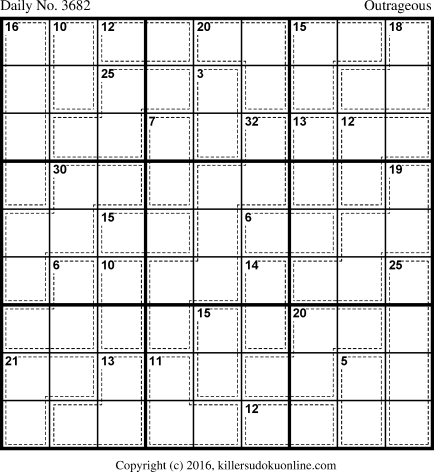 Killer Sudoku for 1/17/2016
