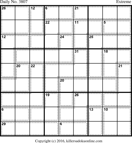 Killer Sudoku for 5/21/2016