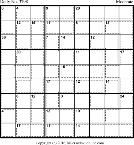 Killer Sudoku for 5/12/2016