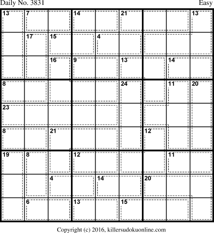 Killer Sudoku for 6/14/2016