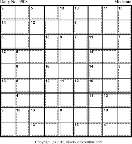 Killer Sudoku for 8/30/2016