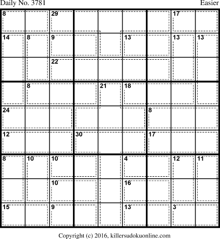 Killer Sudoku for 4/25/2016