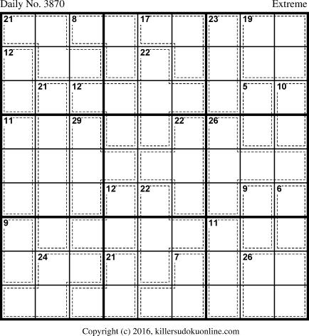 Killer Sudoku for 7/23/2016