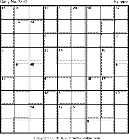 Killer Sudoku for 8/14/2016
