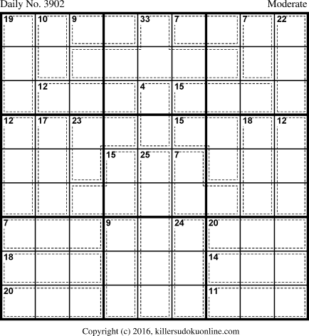 Killer Sudoku for 8/24/2016